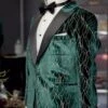Mardi Gras Tuxeod Dinner Jacket In Green - White - Black - Purple - Red And Gold -Alberto Nardoni Shop Green and Gold Tuxedo