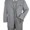 Mens Double Button Vested Fashion Zoot Grey Suit -Alberto Nardoni Shop Grey Fashion Zoot Suit