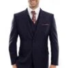 Navy Wool Modern Fit 3 Piece2 ButtonSuit -Alberto Nardoni Shop Grey Wool4 1