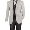 Houndstooth Sport Coat In Gray Black And White Mens Blazer - Patterned Texture - 1920s Vintage Jacket