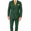 Mens Hunter Green Pinstripe Double-Breasted Suit – Bold 6-Button Vintage Gangster Style 1920s Look -Alberto Nardoni Shop Hunter Green Pinstripe Double Breasted Suit