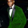 Mens Designer Velvet Tuxedo Jacket In Hunter Green -Alberto Nardoni Shop HunterGreenVevletTuxedo