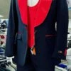 Mens Black Dinner. Jacket - Two Toned Color Blazer Black And Red Lapel Sport Coat 3 Mens Black Dinner. Jacket - Two Toned Color Blazer Black And Red Lapel Sport Coat -Alberto Nardoni Shop IMG 1329
