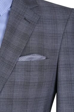 San Gemini Collection - 3 Piece Suit 2 Buttons Gray Glen Plaid Regular Fit -Alberto Nardoni Shop IMG 8208 4