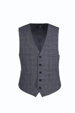 San Gemini Collection - 3 Piece Suit 2 Buttons Gray Glen Plaid Regular Fit -Alberto Nardoni Shop IMG 8224 2