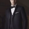 Mens Vested Designer Wool Parker Tuxedo In Black -Alberto Nardoni Shop Ike Behar Parker Two Button Tuxedo Black