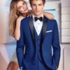 Mens Designer Wainscott Wedding Tuxedos Cobalt Blue 2 Mens Designer Wainscott Wedding Tuxedos Cobalt Blue -Alberto Nardoni Shop Ike Behar Wainscott One Button P