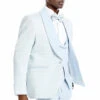 "Sky Blue Men's Wedding & Prom 2025 Tuxedo - One Button Vested Honeycomb Lace Design" 4 "Sky Blue Men's Wedding & Prom 2025 Tuxedo - One Button Vested Honeycomb Lace Design" -Alberto Nardoni Shop IqbfR9S
