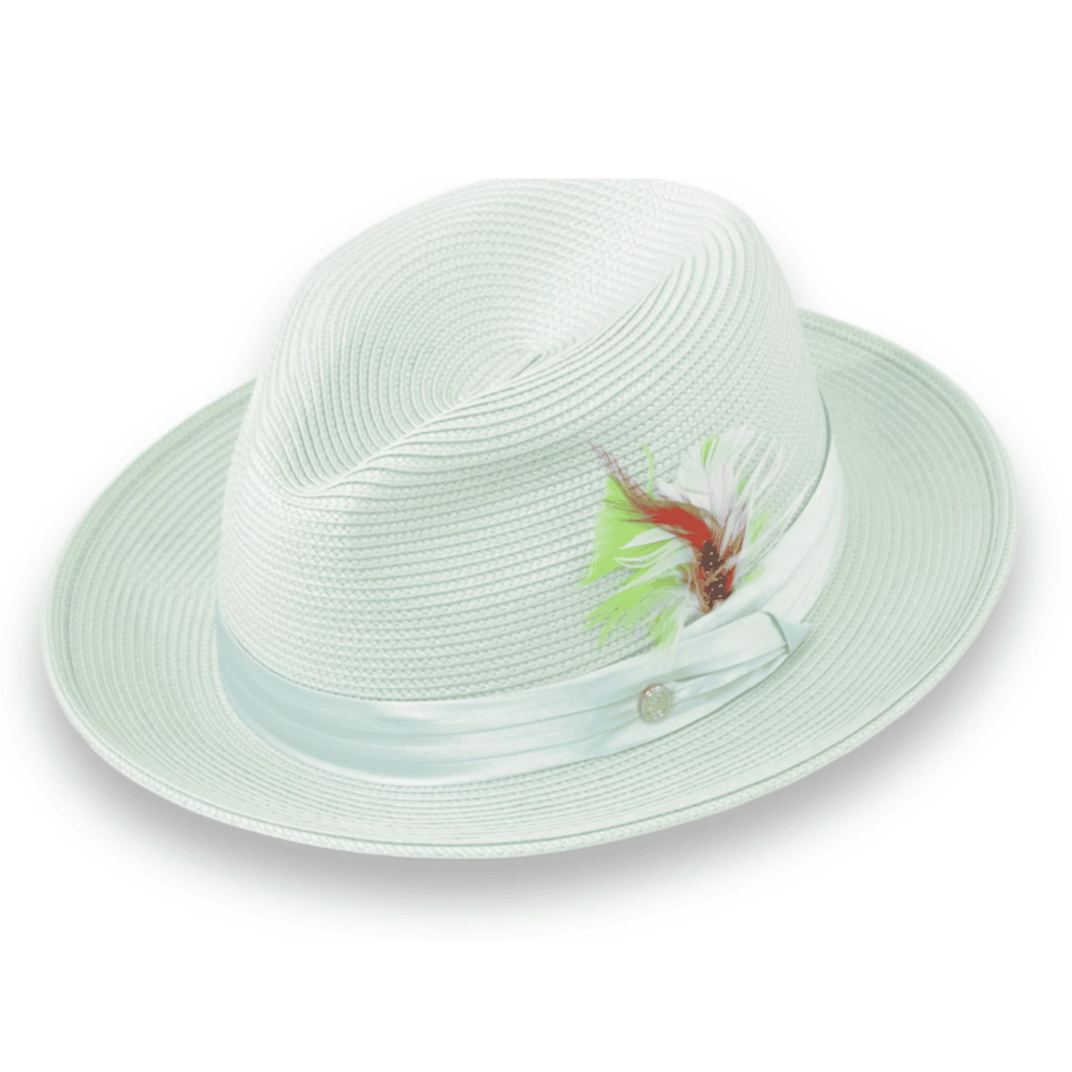 Tapa Crushable Straw Hat Fedora In Jade 1 Tapa Crushable Straw Hat Fedora In Jade
