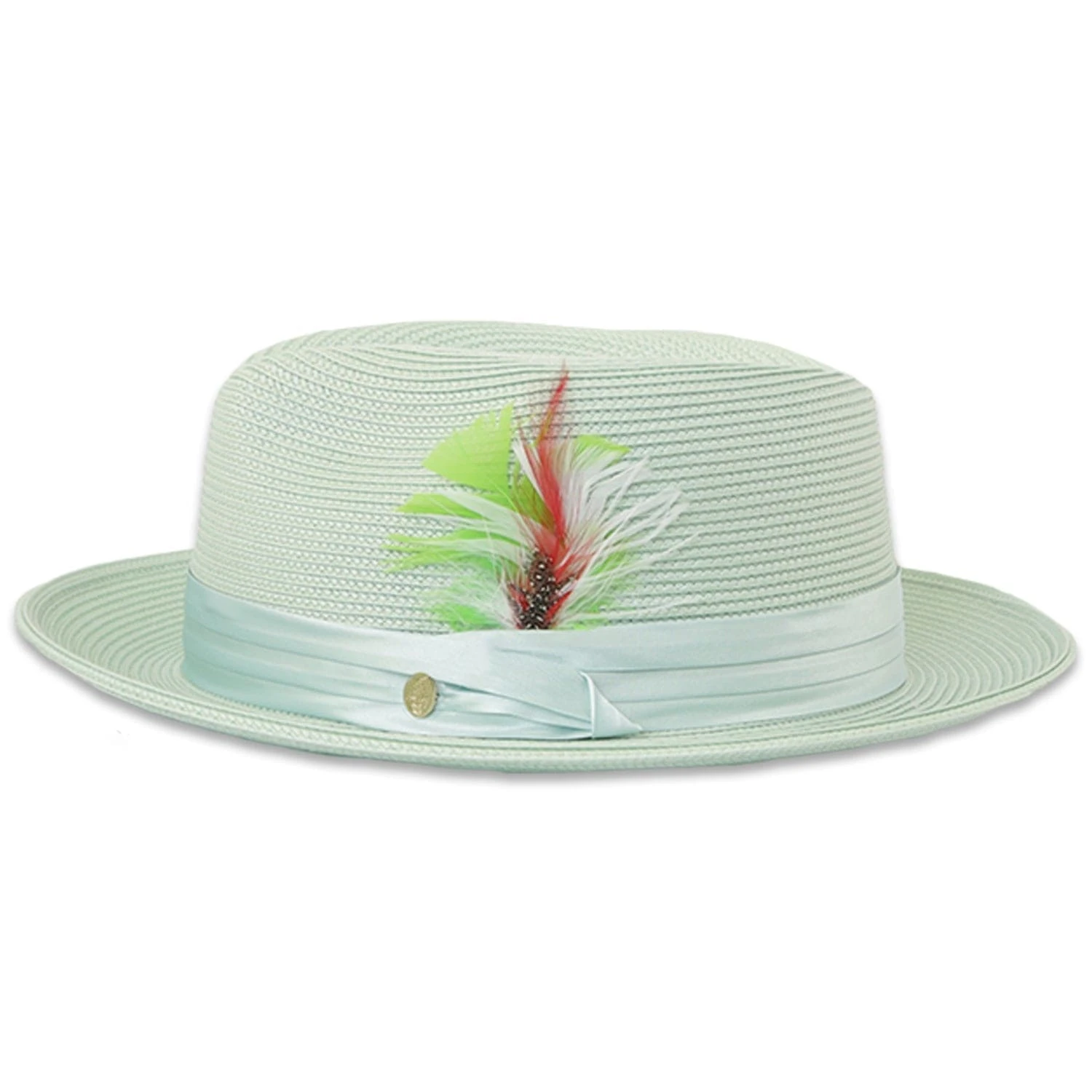 Tapa Crushable Straw Hat Fedora In Jade 2 Tapa Crushable Straw Hat Fedora In Jade - Image 2