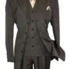 Brown Pinstripe Zoot Suit - Men's Long Fashion Vested Style -Alberto Nardoni Shop KpWybEI