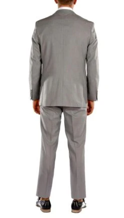 Jax Light Grey Slim Fit 3 Piece Suit -Alberto Nardoni Shop LIGHT GREY4
