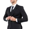 "Black Slim Fit Men's Business & Wedding Suit - One Button Vested" -Alberto Nardoni Shop LMBST38
