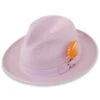 Tapa Crushable Straw Hat Fedora In Lavender -Alberto Nardoni Shop Lavender.1