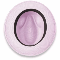 Tapa Crushable Straw Hat Fedora In Lavender -Alberto Nardoni Shop Lavender.3