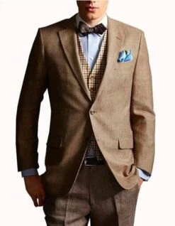 Mens Great Gatsby | Leonardo Dicaprio Suit In Taupe