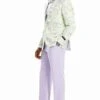 Men's One Button Vested Water Color Tulip Floral Print Wedding Dinner Jacket Lilac Tuxedo Suit -Alberto Nardoni Shop Lilac Suit2