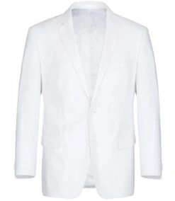Linen Suit 2 Piece 2 Buttons Regular Fit In White