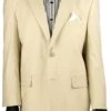 Mens 2 Button Linen Summer Suit In Natural -Alberto Nardoni Shop Lponchu