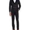 Black 2 Piece Slim Fit Double Breasted Tuxedo -Alberto Nardoni Shop M415SK 02 5