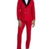 Red 2 Piece Slim Fit Double Breasted Tuxedo 3 Red 2 Piece Slim Fit Double Breasted Tuxedo -Alberto Nardoni Shop M415SK 03 1