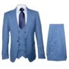 Rossi Man MAX RM1387 Slim Fit 3-Piece Suit – Stylish Solid Blue Formalwear For Men 2 Rossi Man MAX RM1387 Slim Fit 3-Piece Suit – Stylish Solid Blue Formalwear For Men -Alberto Nardoni Shop MAX RM1387