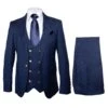 Modern 3-Piece Suit For Men – Rossi Man Max Tailored Slim Fit In Solid Navy | RM1393 -Alberto Nardoni Shop MAX RM1393