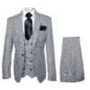 Rossi Man MAX RM1710 Slim Fit 3-Piece Suit – Modern Black And White Suit For Men -Alberto Nardoni Shop MAX RM1710
