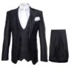 Rossi Man MAX RM1712 Slim Fit 3-Piece Suit – Stylish Black Formalwear For Men 2 Rossi Man MAX RM1712 Slim Fit 3-Piece Suit – Stylish Black Formalwear For Men -Alberto Nardoni Shop MAX RM1712