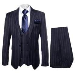 Rossi Man MAX RM1725 Slim Fit 3-Piece Suit – Modern & Stylish Navy Suit For Men
