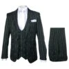Rossi Man MAX RM1727 Slim Fit 3-Piece Suit – Stylish Tailored Green Pinstripe Suit For Men -Alberto Nardoni Shop MAX RM1727
