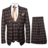 Brown Slim Fit 3-Piece Suit – Rossi Man Max Men’s Formalwear | RM1735