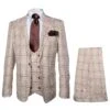 Rossi Man MAX RM1824 Slim Fit 3-Piece Light Brown Suit – Elegant Formalwear For Men -Alberto Nardoni Shop MAX RM1824