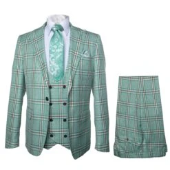 Rossi Man MAX RM1825 Slim Fit 3-Piece Mint Green Suit – Modern Formalwear For Men