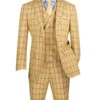 Lazio Collection - Modern Fit Windowpane Suit 3 Piece In Tan -Alberto Nardoni Shop MV2W 4 TAN 02 PS JPG WEB d1ff3d83 dfef 4bb2 b6fa 36964cfa60e9