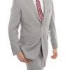 Arezzo Collection - 100% Wool Suit Modern Fit Italian Style 2 Piece In Gray -Alberto Nardoni Shop MW246 05