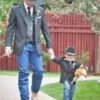 Matching Father And Son Black Western Tuxedo Blazer With Vest + Cowboy Hat Included -Alberto Nardoni Shop Matching Father and Son Tuxedo