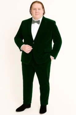 Men’s Emerald Green Velvet Suits – Slim Fit Tuxedo For Weddings, Prom, And Red Carpet Events -Alberto Nardoni Shop Men s Emerald Green Velvet Suit Slim Fit 05