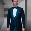 Mens Wool Vested Wide Contrast Peak Wedding Black And Hunter Green Tuxedo -Alberto Nardoni Shop Mens 1 Button Contrast Peak Wedding Tuxedo in Hunter cef2a134 261b 4c13 973d f876d214ce5c