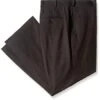 Mens Black Pinstripe Dress Pants - Stripe Slacks - Two Side Pockets With Zipper Fly