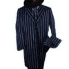 Mens Pimp Suit -Gangster Suit - Mobster Suit - Mafia Suit For Mens Gangster Zoot Suit In Black & White Chalk Stripe