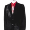 Velvet Blazer - Mens Velvet Jacket Mens Black Velvet Suit Rhinestone Entertainer Suit