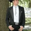 Mens Classic Western Cowboy Tail Tuxedo In Black