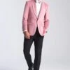 Velvet Blazer - Mens Blazer - Dinner Jacket "Venice" Dusty Rose Velvet Dinner Jacket - Separates -Alberto Nardoni Shop Mens Blazer Dusty Rose