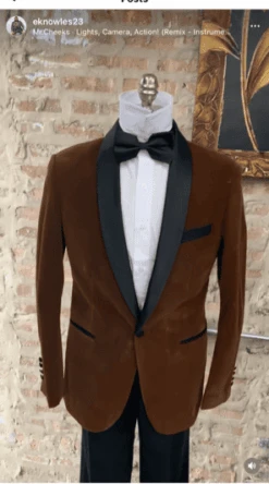 Mens Brown Velvet Tuxedo With Black Satin Shawl Lapel – One Button Formal Suit Jacket -Alberto Nardoni Shop Mens Brown Velvet Tuxedos with