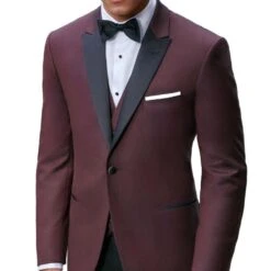 Western Suit - Trajes Para Hombres - Cowboy Formal Attire - Trajes De Novio - Burgundy -Alberto Nardoni Shop Mens Burgundy Peak Label Suit