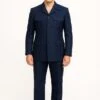 Mens Classic Navy Safari Suit With Utility Jacket And Coordinated Trousers 2 Mens Classic Navy Safari Suit With Utility Jacket And Coordinated Trousers -Alberto Nardoni Shop Mens Classic Navy Safari Suit with Utility Jacket