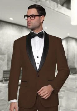 Dark Brown Tuxedo - Brown Wedding Suit