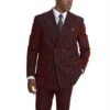 Gangster Suit - Mobster Suit - Mafia Suit For Mens Double Breasted Gangster Pinstripe In Black & Red -Alberto Nardoni Shop Mens Double Breasted Gangster Su 1 68395a2d ed3d 4fb0 968f 2277a5b362d5