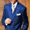 Mobster Suit - Mafia Suit For Mens Double Breasted Gangster Pinstripe In Royal & White -Alberto Nardoni Shop Mens Double Breasted Gangster Su b6796f43 9fef 4dfb 9bcb dc6c1cb1c471